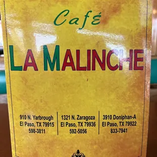 the name of the restaurant