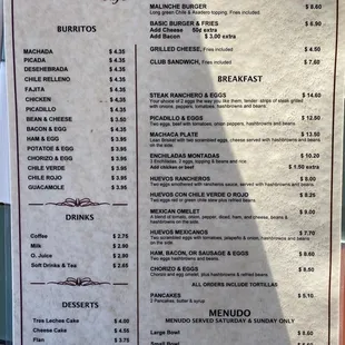 Breakfast Menu