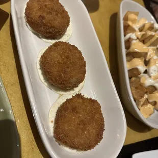 Chicken Croquetas de Pollo.  Not my fave taste like fish sticks