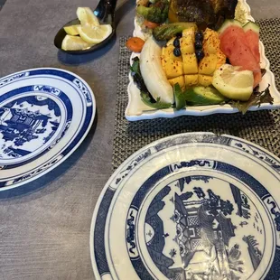 a plate of food on a table