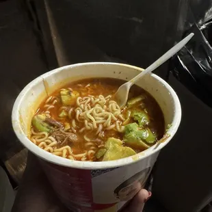 Birria ramen with avocado