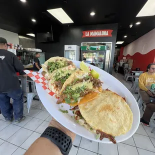 Soft queso taco  &amp; mulitas