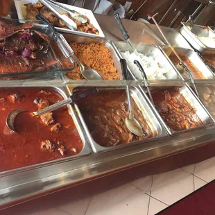 a variety of food items