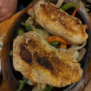 Fish fajitas
