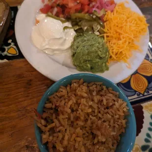 Fajita sides/toppings