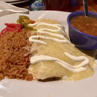 Sour Cream Chicken Enchiladas
