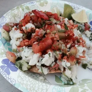 Fish Tostada Ceviche