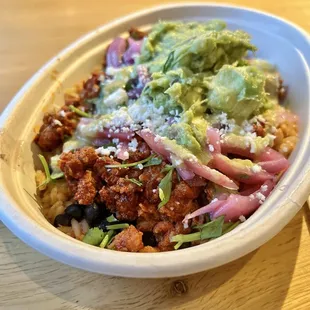 Chorizo burrito bowl
