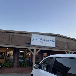 the front of the restaurant