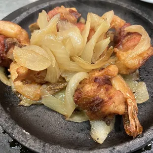 Close up of the delicious shrimp