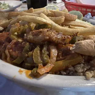 a plate of food on a table