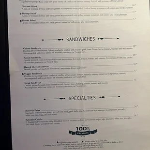 Menu 4 updated as of June 2023