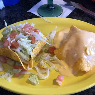 Friday lunch special part 1. The beef taco and cheese puff.