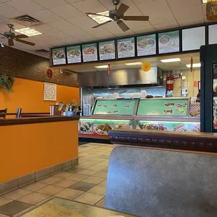 the interior of the restaurant