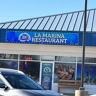 Front of restaurant.