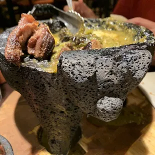 Molcajete Mexicano (a few bites in)