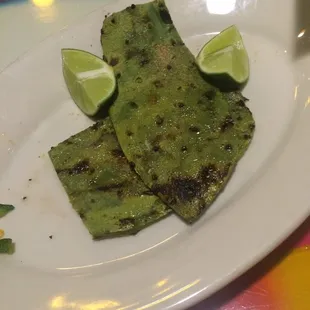 Fresh grilled cactus