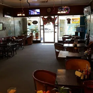 the inside of a restaurant