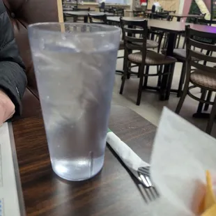 Water and silverware