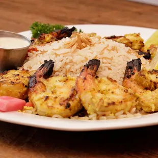 a plate of food on a table