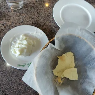 The pita bread and garlic dip you get may fill you up before your meal arrives