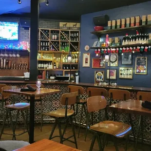 Trendy bar area.