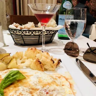 Chicken Parmesan with a Manhattan