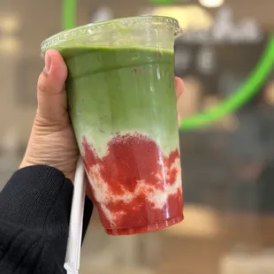 Strawberry Matcha Latte