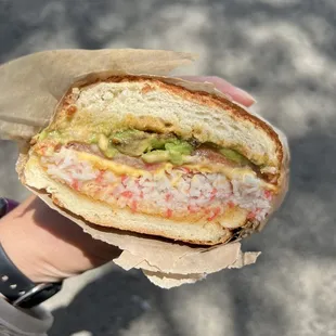 Crab meat sandwich