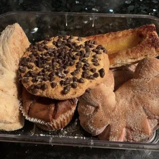 a variety of baked goods