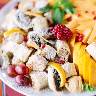 Baklava Sweets &amp; Fruit and Cheese