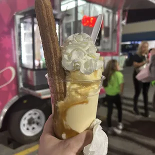 Sundae with added caramel