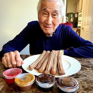 Dad with churros