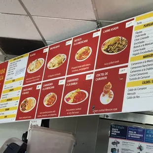 The taqueria menu. Serving good food for a very affordable price