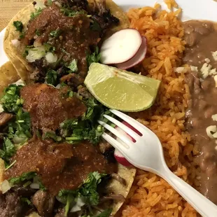 3 carnitas tacos plate. Also tried the pastor, highly recommend!