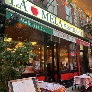 Outside the best restaurant in little Italy