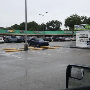 Looking West in the parking lot