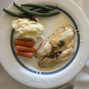 Sole with lemon butter sauce