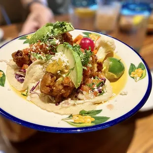 Battered fish tacos