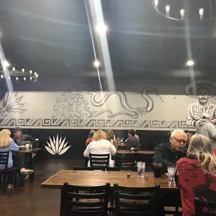 This is the mural located on the right side wall after entering. Gives you a good idea of the Tex mex coming your way