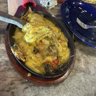 La Mesa Fajitas. They was so delicious. First time eating here and our bar top waitress Lindsey was amazing. I can tell she loves her job.