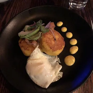 Llapingachos with egg