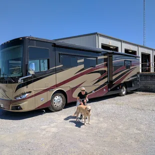 Coach being repaired at Tiffin factory.
