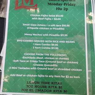 Lunch specials