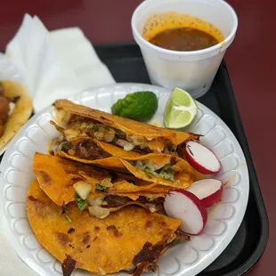 a plate of quesadillas