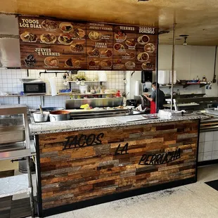 Open kitchen at La Mexicana.