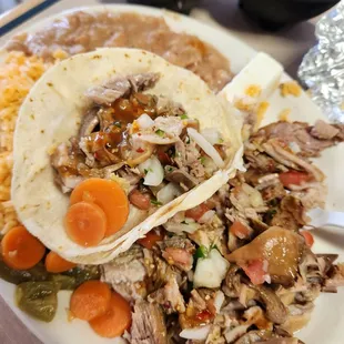 Taco de Mixta Carnitas y Buche