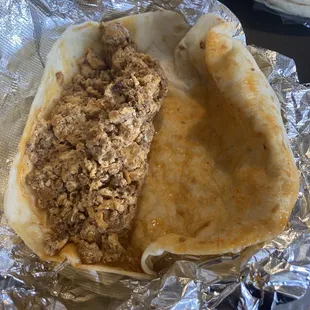 Chorizo and Egg Breakfast Taco