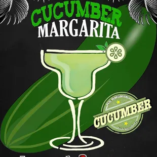 Seasonal cucumber margarita
