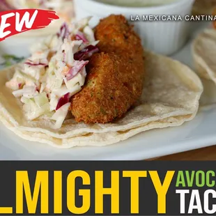 Avocado tacos freshly made